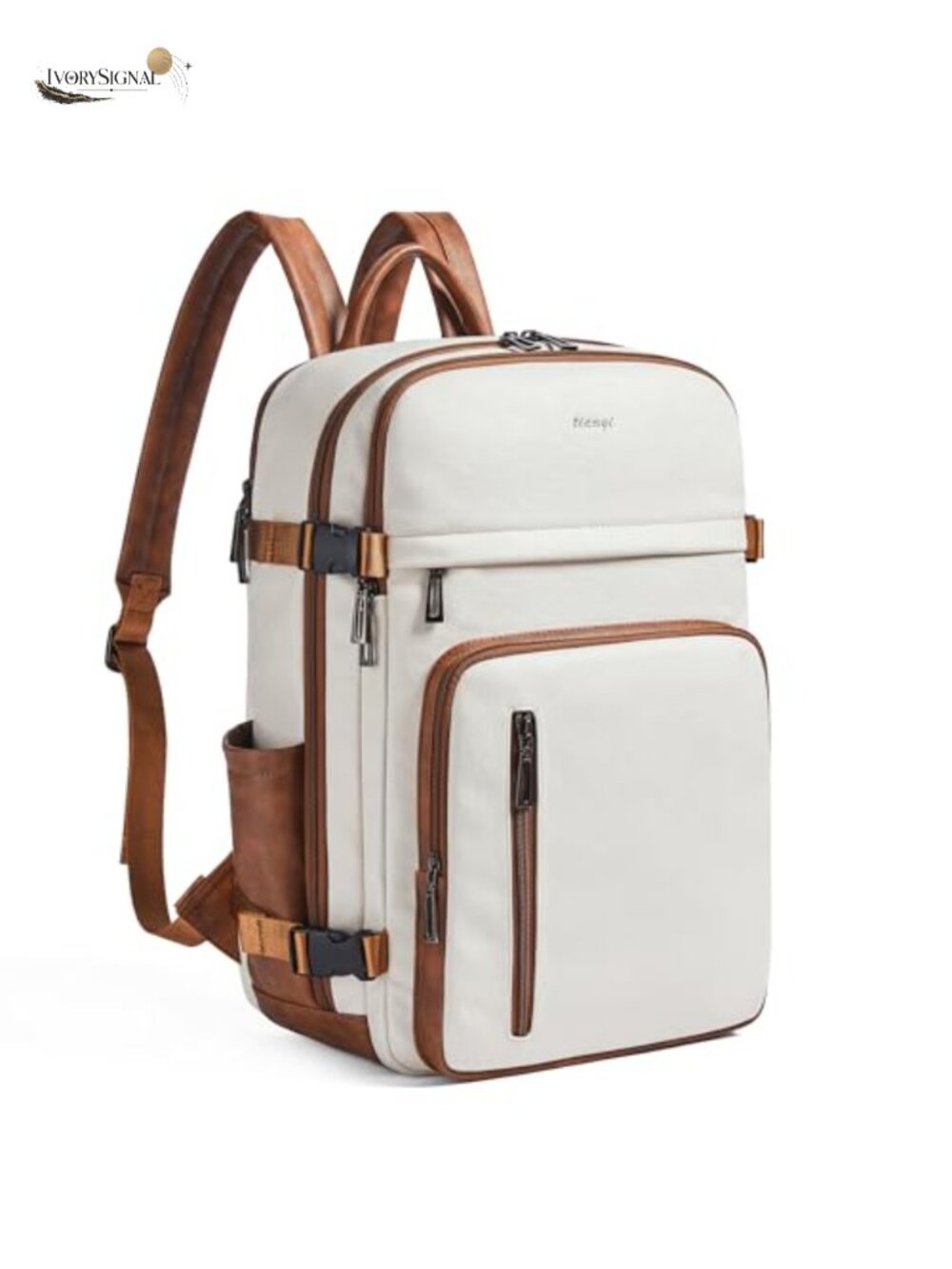 Vegan Leather Laptop Backpack Fits 17 Inch Travel Carry On Luggage Strap